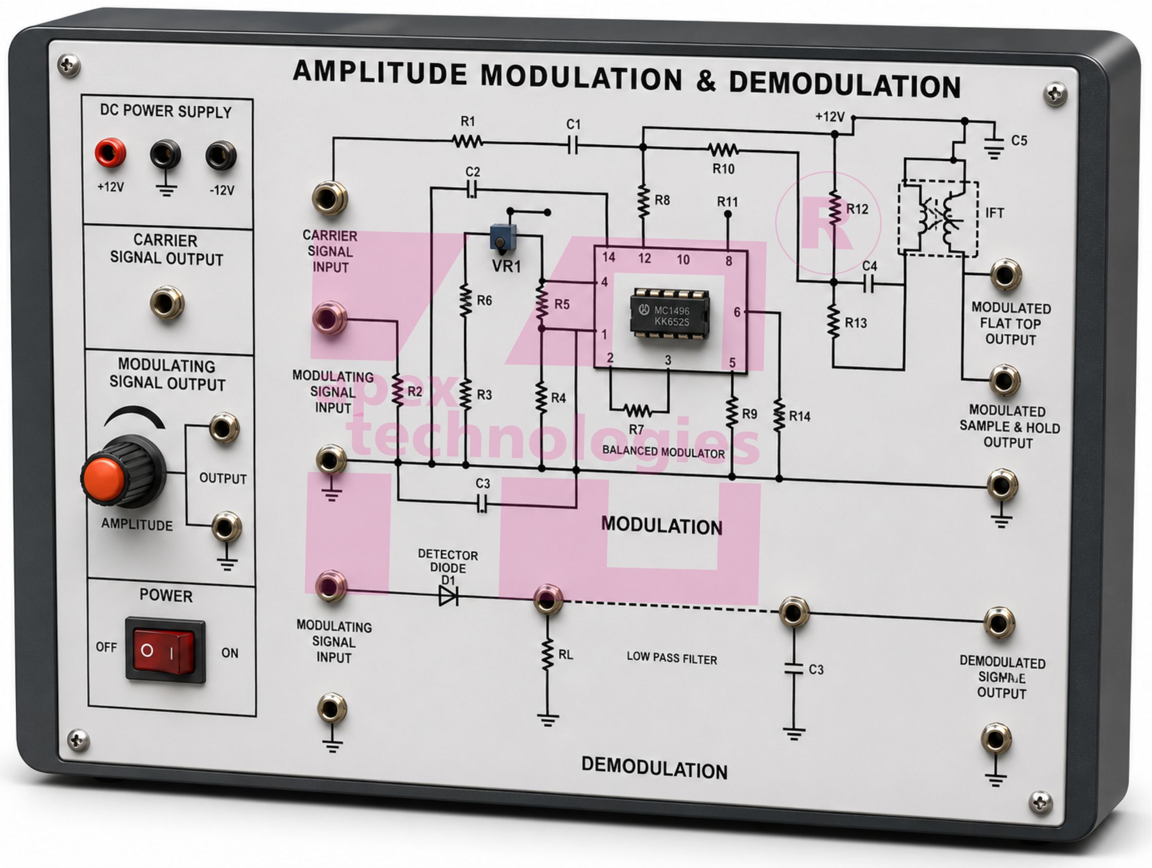 Amplitude Modlation & Demodulation Trainer Kit