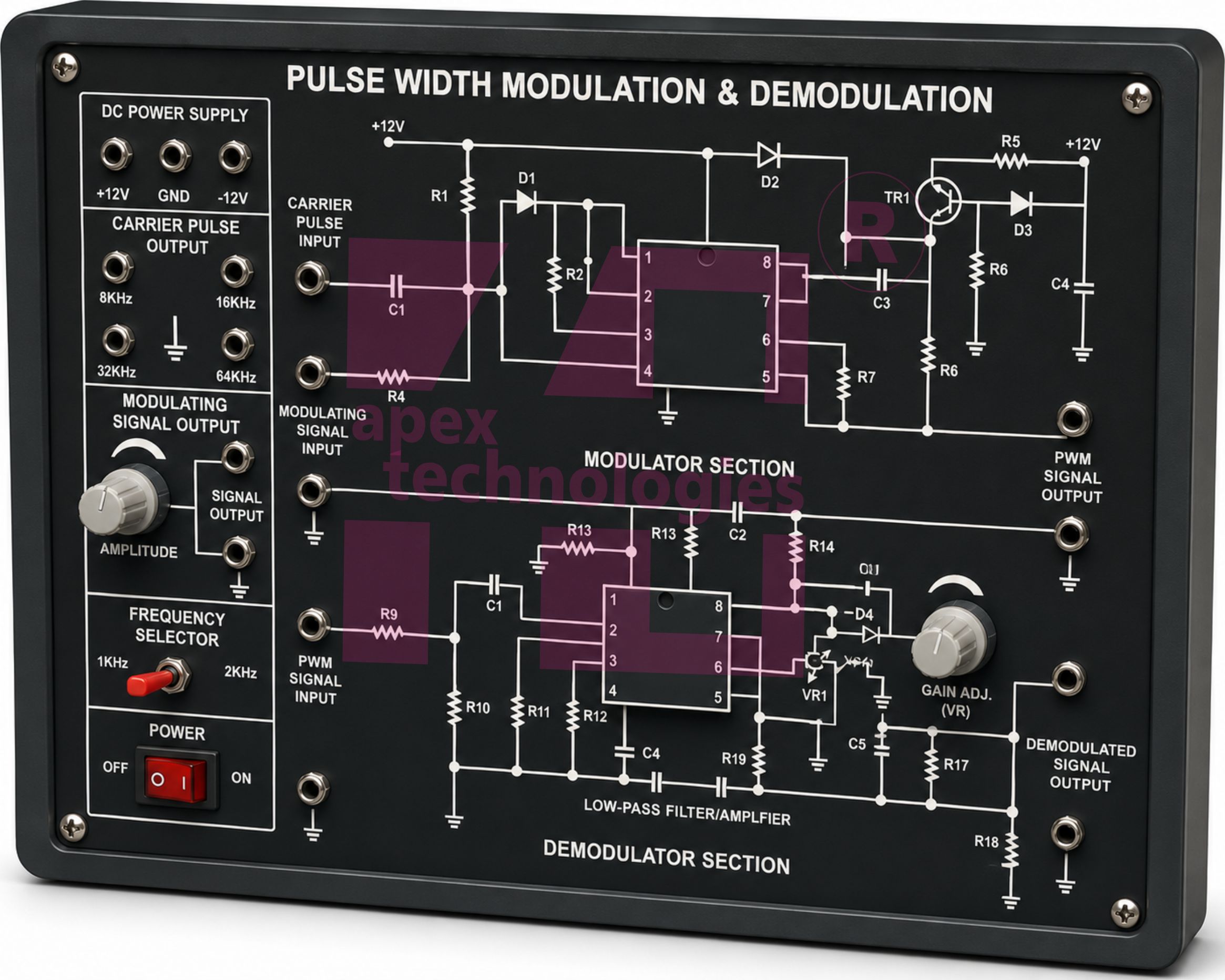 Pulse Width Modulation & Demodulation Trainer Kit